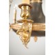 Lámpara de bronce dorado de estilo imperio