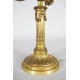 Candelabro de bronce dorado estilo Luis XVI