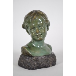Léon Morice - Busto de bronce de un niño