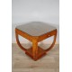 Mesa con pedestal Art-Deco de madera de amboyna