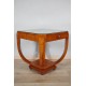 Mesa con pedestal Art-Deco de madera de amboyna