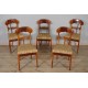 Cinco sillas victorianas de estilo inglés