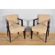 Cuatro sillones lacados en negro 1940