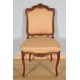 Pareja de sillas de nogal estilo Luis XV 1900