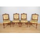 Cuatro sillas de nogal estilo Luis XV 1900