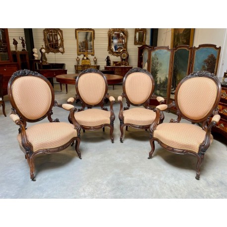 Cuatro sillones Napoleón III