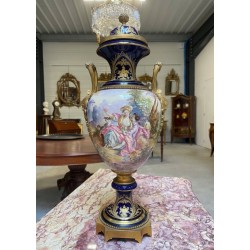 Vase faïence style Sèvres