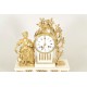 Reloj de bronce dorado estilo Luis XVI