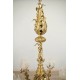 Lámpara de bronce dorado estilo Luis XV