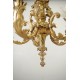 Lámpara de bronce dorado estilo Luis XV